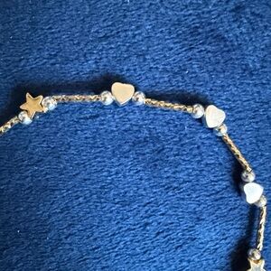 🥀💋GORGEOUS HEARTS AND STARS STERLING SILVER  BRACELET 🥀💋🥀🥀